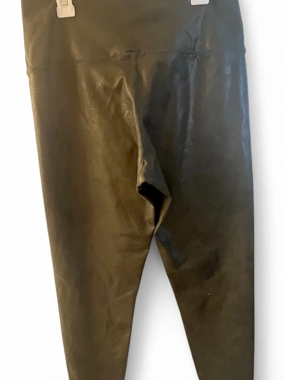 aerie Offline Faux Leather Olive High-Rise 7/8 Leggings​